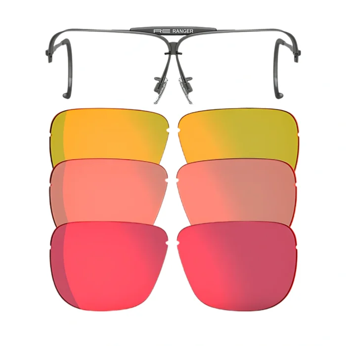 Okulary Ochronne RE RANGER  Classic Matt Black - Vermillion, Hd Light, Medium Yellow